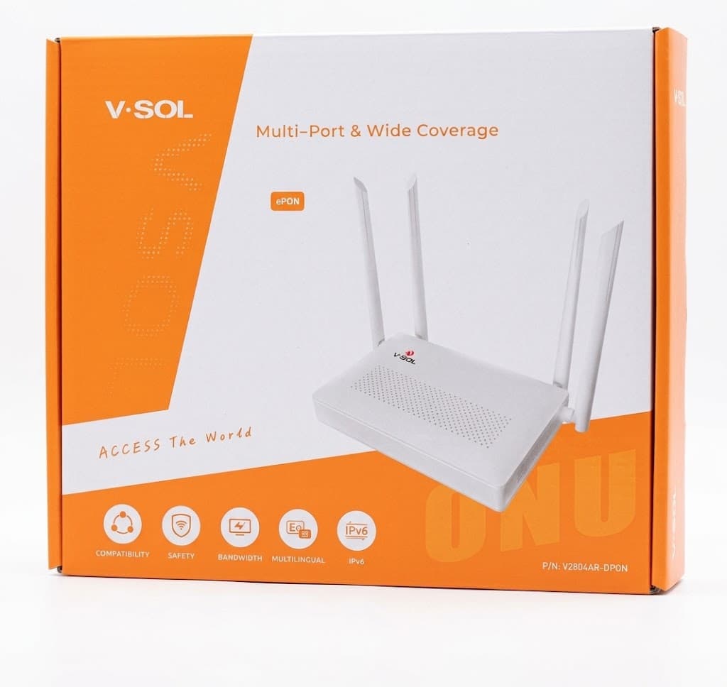 V-SOL Dual-Band AC1200 XPON ONU Router – 4 Antennas (GPON/EPON Compatible)