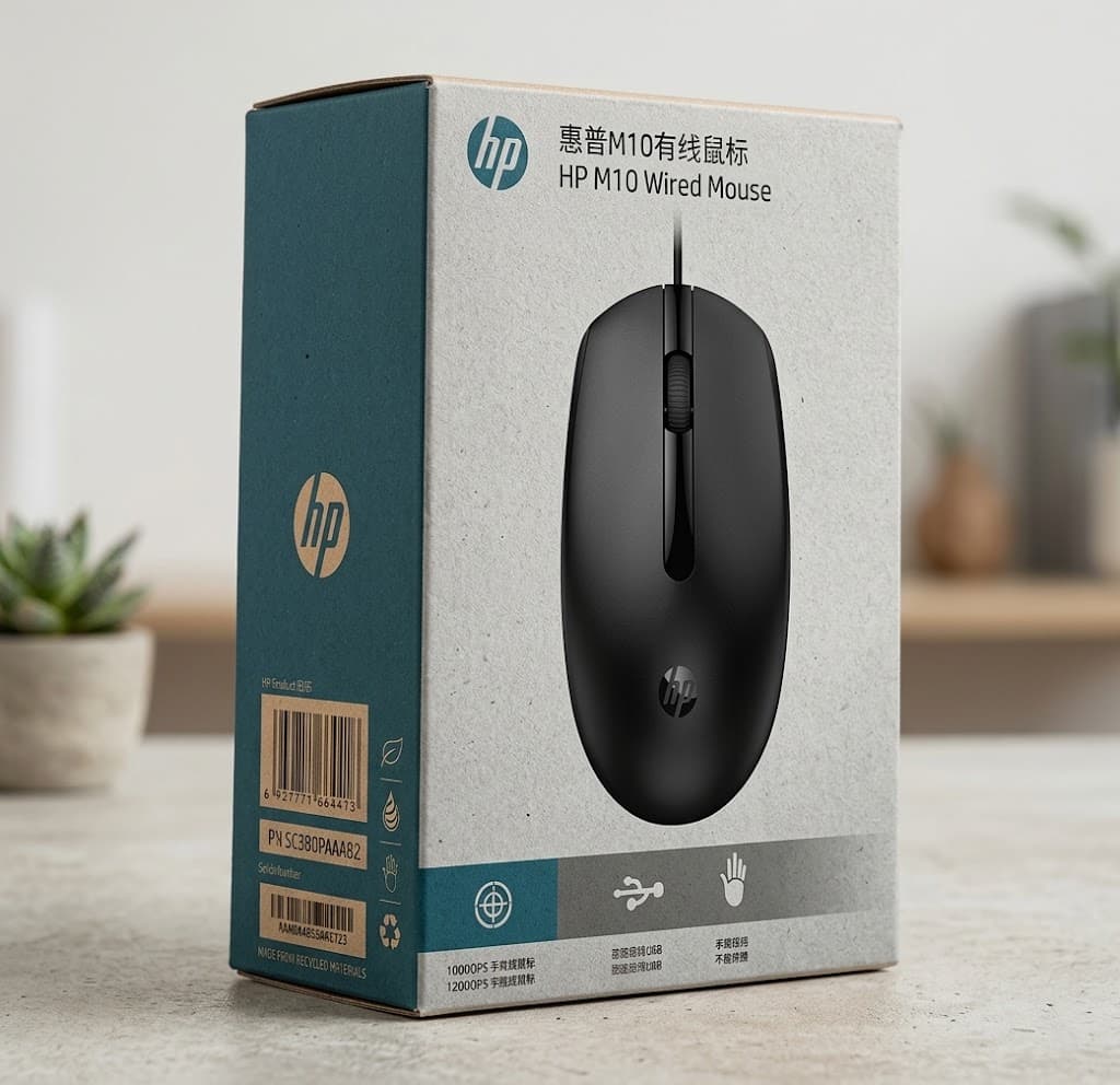HP M10 Wired USB Optical Mouse
