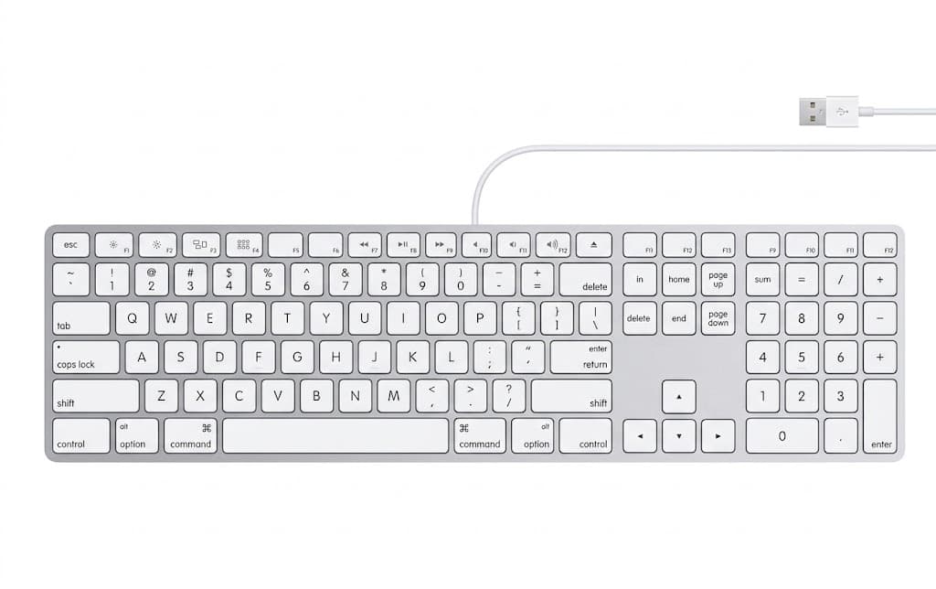 Apple Aluminum Wired Keyboard with Numeric Keypad (A1243 / MB110LL/B)