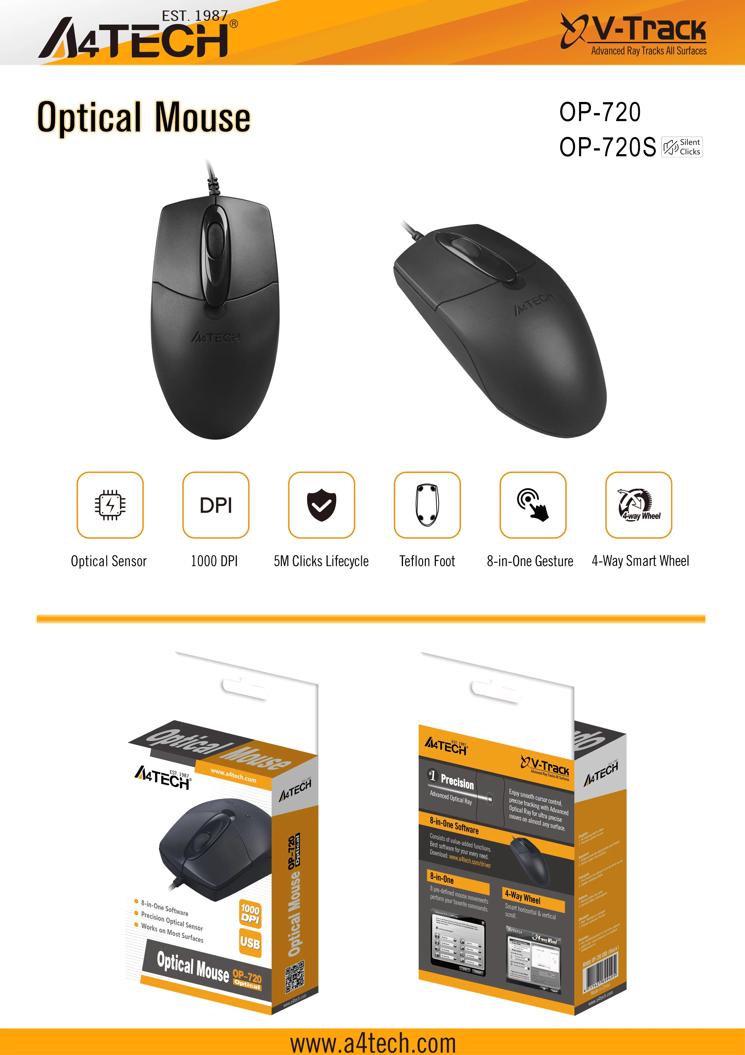 A4Tech Optical Wired USB Mouse